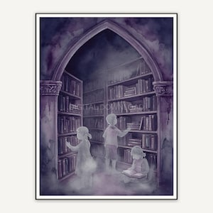 arched doorway with ghost children