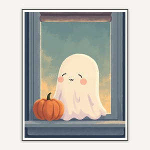 Halloween printable wall art design from the 120 print bundle shown framed
