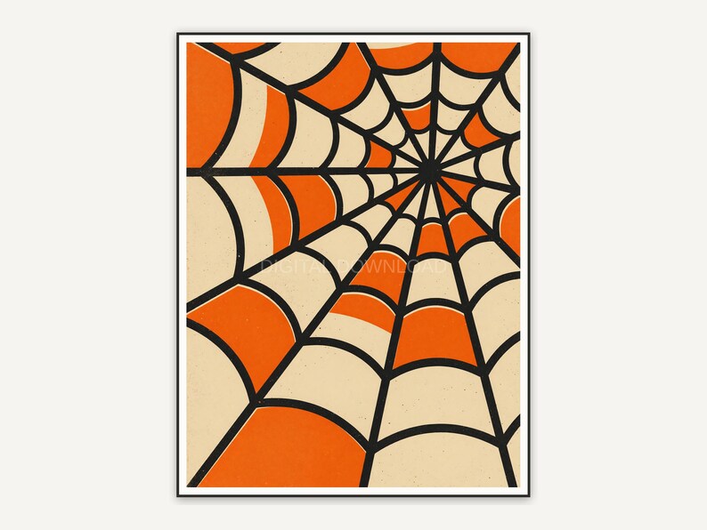 Bold spider web mid century design