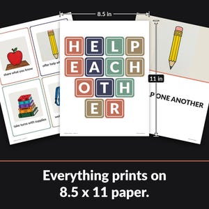 Every page prints on standard 8.5 x 11 inch paper