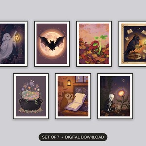 Set of 7 growth mindset printable prints shown as a gallery wall