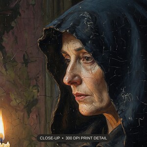 Close-up print detail of the gothic halloween artwork at 300 DPI