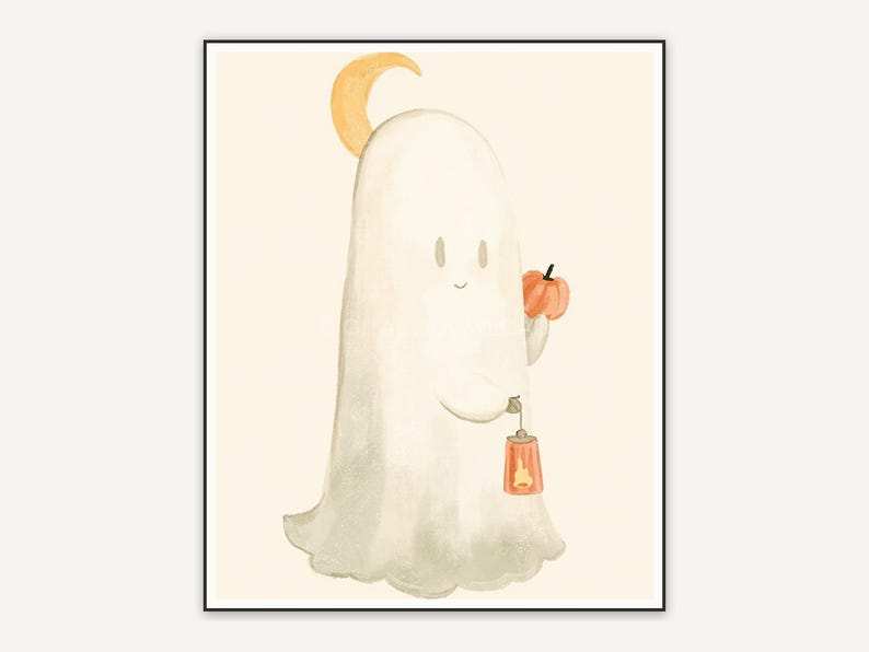 Halloween printable wall art design from the 120 print bundle shown framed