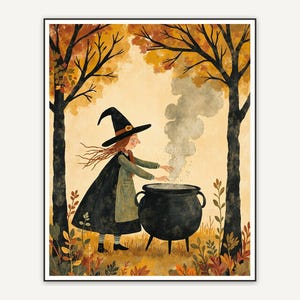 Halloween printable wall art design from the 120 print bundle shown framed