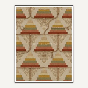 woven pyramid pattern print