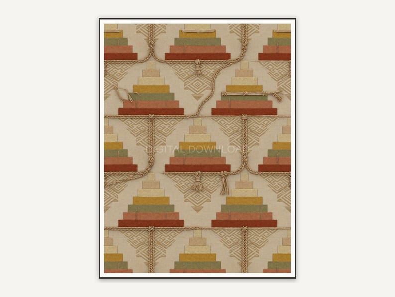 woven pyramid pattern print
