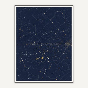 Deep blue astronomy poster