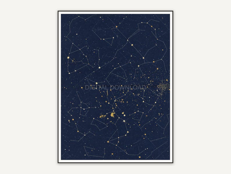 Deep blue astronomy poster