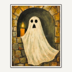 Halloween printable wall art design from the 120 print bundle shown framed