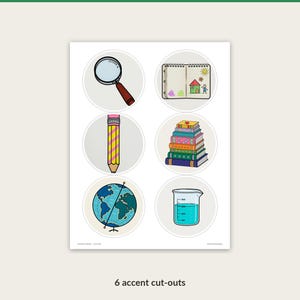 Curious Minds round accent cut-outs