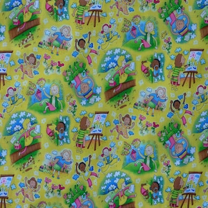 Children  Quilters Calico by Fabri-Quilt, 93313 Skool Dayz Cotton Print Fabric