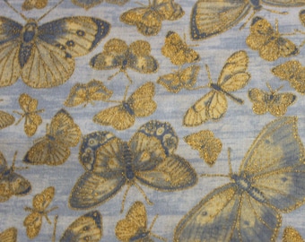 Botanical Butterfly by Hoffman J7017 Butterflies Cotton Print Fabric