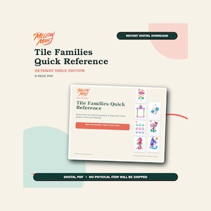 Famiglie di tessere del tavolo da Mahjong americano Getaway - Guida rapida (PDF)