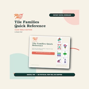 Guida rapida alle famiglie di tessere del Mahjong americano, edizione Club Table (download PDF)