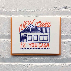 Nouvelle carte de maison de letterpress de Casa