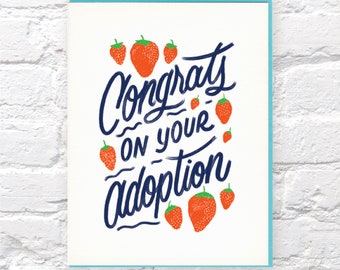 Rainbow and sunshine personalised adoption family card. Adoption Card Congratulations on your loving adoption