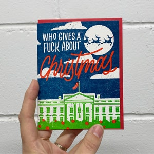Melania Trump Xmas letterpress card