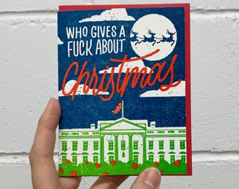 Melania Trump Xmas letterpress card