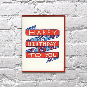 Joyeux anniversaire à vous carte de presse-lettre