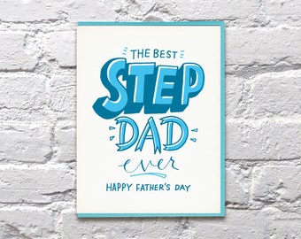 Best Step Dad Ever. Father's Day card.