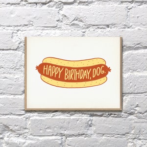 Joyeux anniversaire, carte de lettre de chien