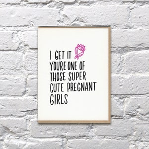 Carte de presse-lettres enceinte super mignonne
