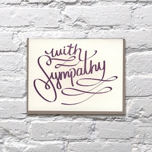 Avec carte de presse-lettres Sympathy