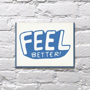 Feel Better lettrepress carte
