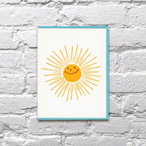 Carte de presse-lettres sunshine