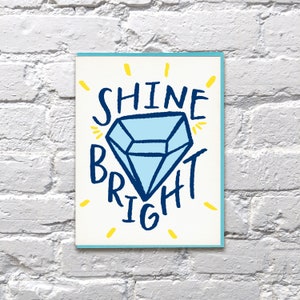 Carte de presse à lettres Shine Bright