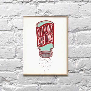 Karta z pozdrowieniami świątecznymi Shaker letterpress
