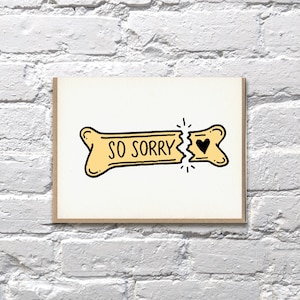 So Sorry letterpress pet sympathie letterpress card