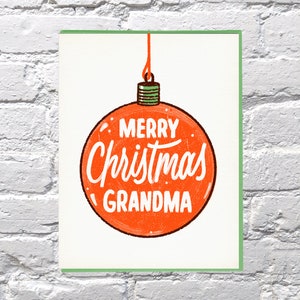 Carte de presse-lettres de grand-mère de Joyeux Noël