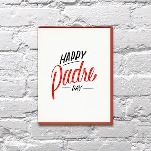 Happy Padre Day Letterpress Card