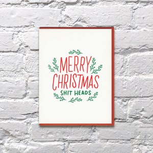 Carte de presse-lettres Merry Christmas Sh*t Heads