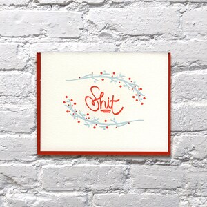 Sh*t Blank Letterpress Card