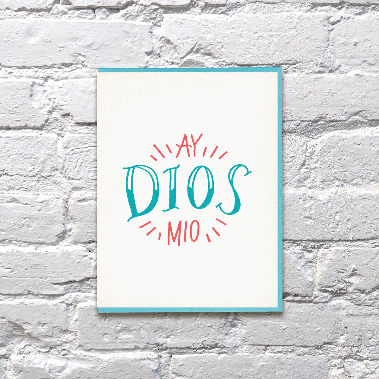 Ay Dios Mio letterpress card Etsy