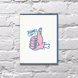 Carte de presse à lettres Thumbs Up