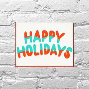 Carte de presse-lettres wavy holidays