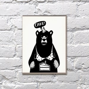 Carte de lettre d’ours d’anniversaire