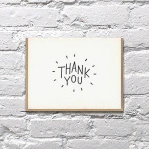 Carte de presse à lettres Thank You Lines