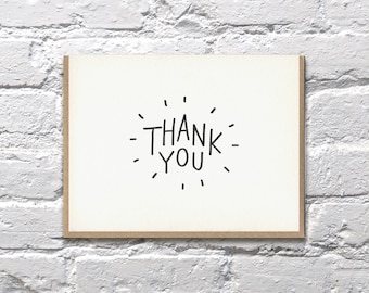 Tarjeta de impresión de Thank You Lines