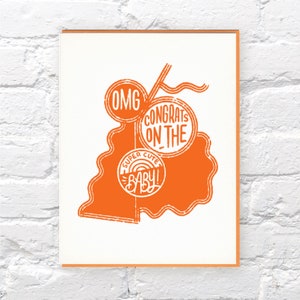 Carte de presse-lettres de bébé d’OMG