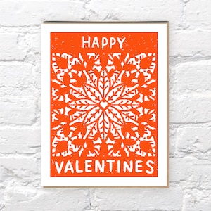 Carte de voeux de letterpress de jour de Lacey de Valentine