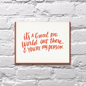 Vous êtes ma carte de lettre de personne