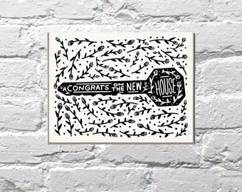 Congrats on the New House flower card