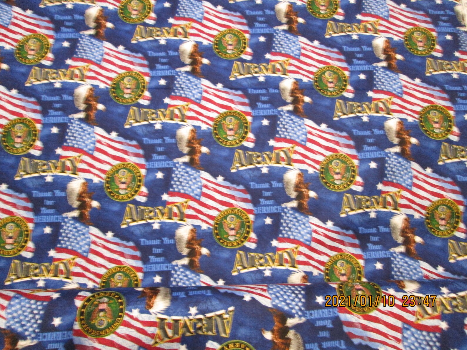 UNITED STATES ARMY Pattern Fabric 1 Half Yard Piece 100 Etsy