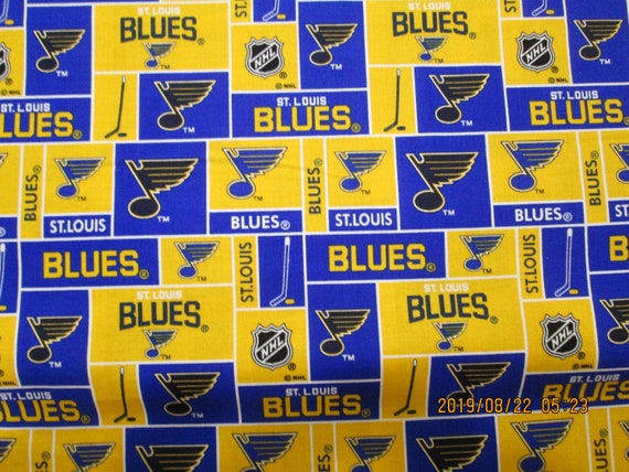 NHL ST LOUIS BLUES HOCKEY FABRIC 1 YARD BRAND NEW DESIGN 36/" X 44/"