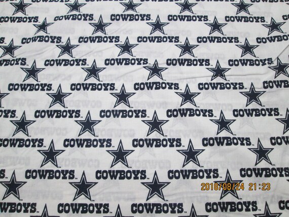 DALLAS COWBOYS 18/" X 58/" WIDE 100/% COTTON DESIGN BLUE 1//2 YD PIECE /"BRAND NEW/"