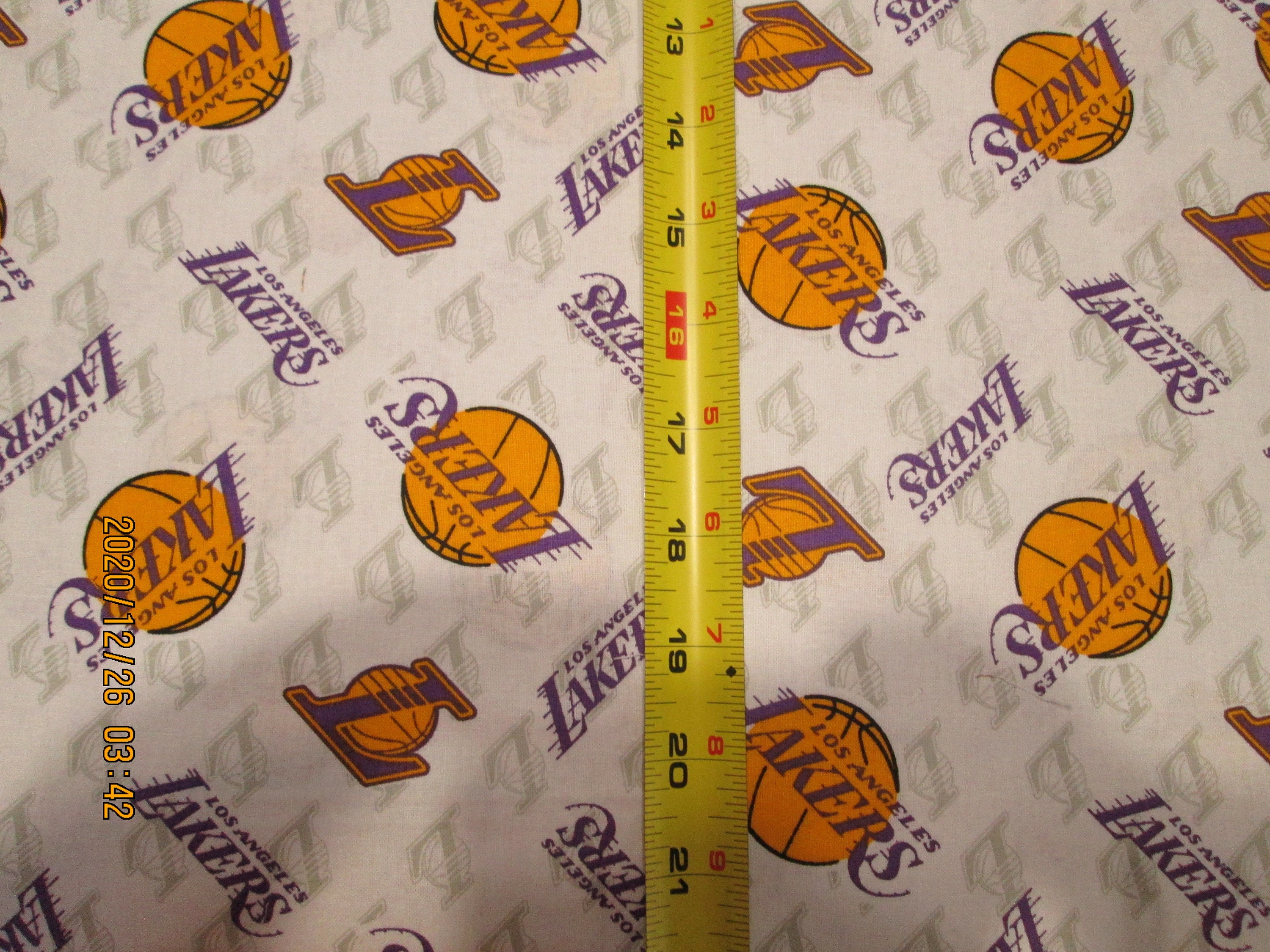 LA LAKERS NBA Fabric 1/2 Yard Rare 100 Cotton Fabric Etsy UK